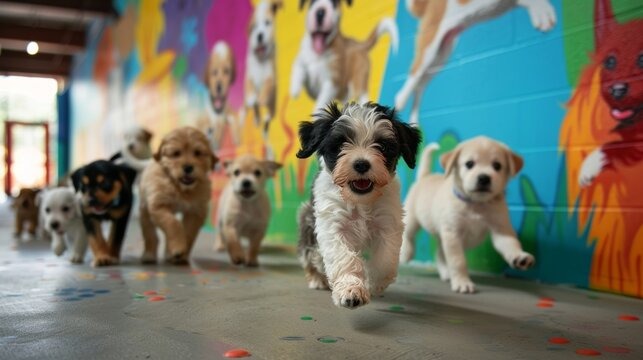 Dogs playing together — Doggy Daycare